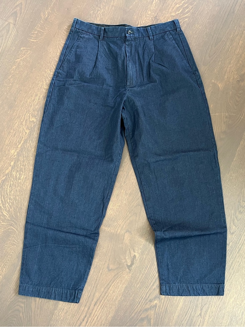 Muji Men's Relaxed Fit Dark Blue Pants size M